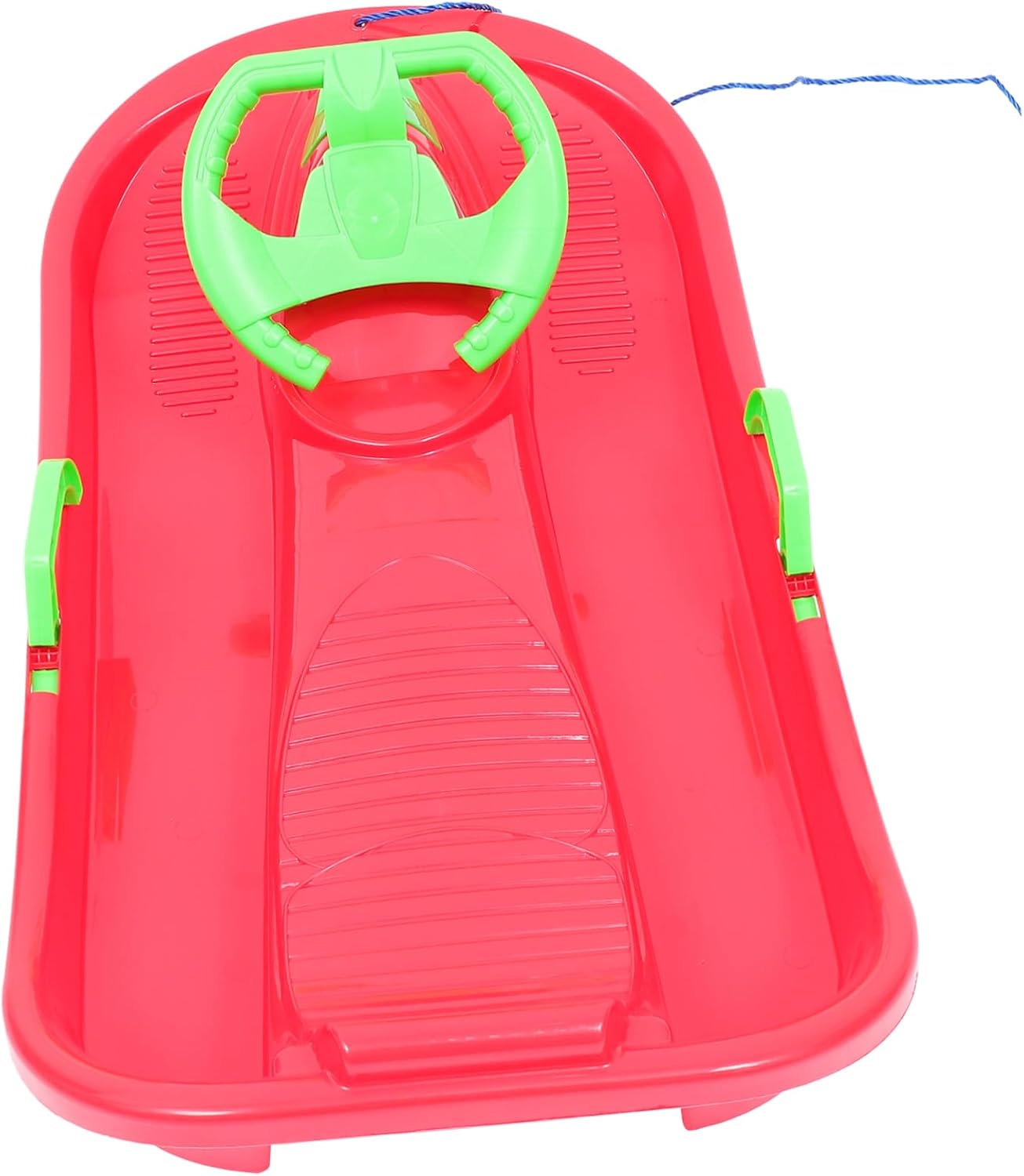 Snowboard Extra Thick Ski Board with Steering Wheel Brakes Ideal Snow Sled for Boys and Girls and Adults