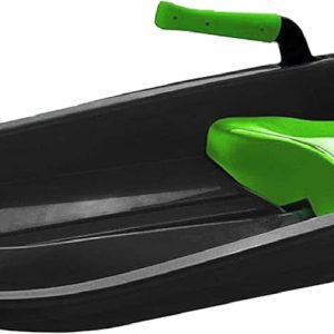 Durable Kids' Toboggan Sleds - Plastic, Lightweight, Winter Snow Sleds with Tow Strap & Pull-Up Brakes