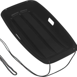 Snow Sled for Kids with 16.5ft Pull Rope & Handle - Cold-Resistant Plastic Toboggan Sled for Winter Downhill Fun - Stackable Lightweight Sled for Adults Outdoor Snow Play(25/36/48in)