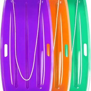 Sled, Snow Sled for Kids and Adults,  Downhill Sprinter Snow Sled for 1-2 Riders with Pulling Rope and 2 Handles, Utility Pull Sled 35" for Skiing, Ice Fishing, Work Cargo, Deer Hunting, Gift